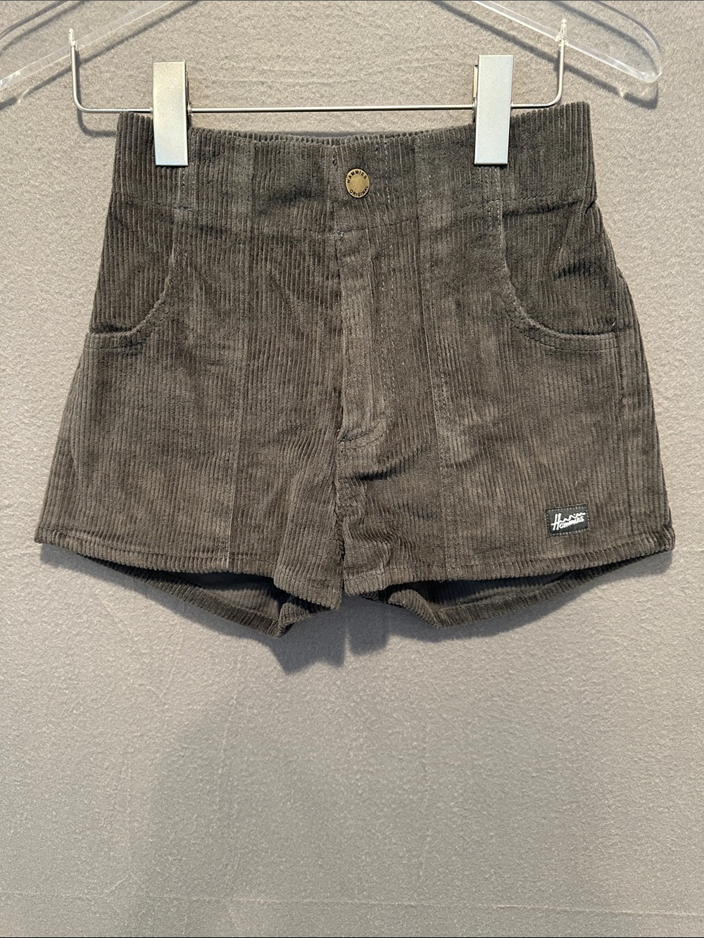 Hammies Corduroy Shorts in Dark Gray